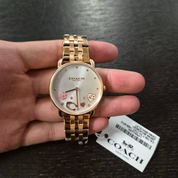 COACH Women's Elliot Rose Gold-Tone Stainless Steel Bracelet Watch 36mm - Picture 4 of 4